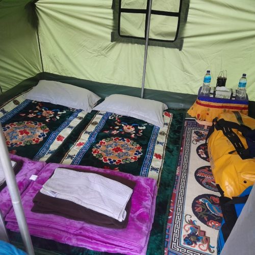 bed in the camp 
